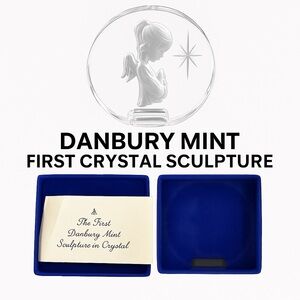 Danbury Mint Crystal Angel Sculpture – With Box & Certificate